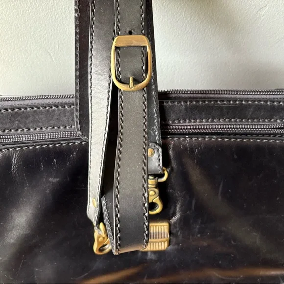 Vintage Black Leather Briefcase